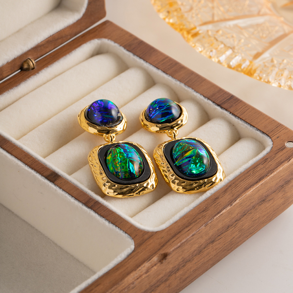 Vintage Style Geometric Copper Plating Drop Earrings 1 Pair