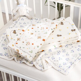 Class a Baby Crepe Quilt Air-Conditioning Blanket Pure Cotton Soft Cartoon Newborn Gauze Blanket Baby Blanket