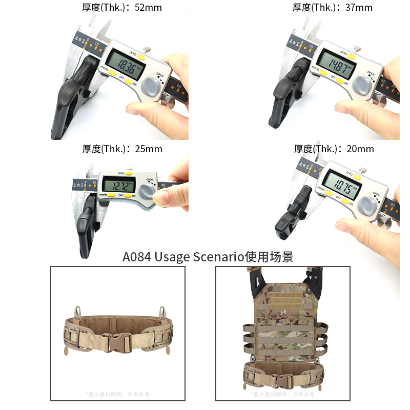 Hebilla para mochila de senderismo táctica, hebilla de seguridad para chaleco, hebilla doble para bolsas de plástico