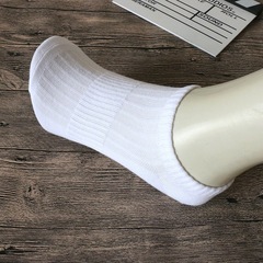 極意夏季薄款透氣男女襪子休閒運動襪純色淺口船襪低口短襪白色襪