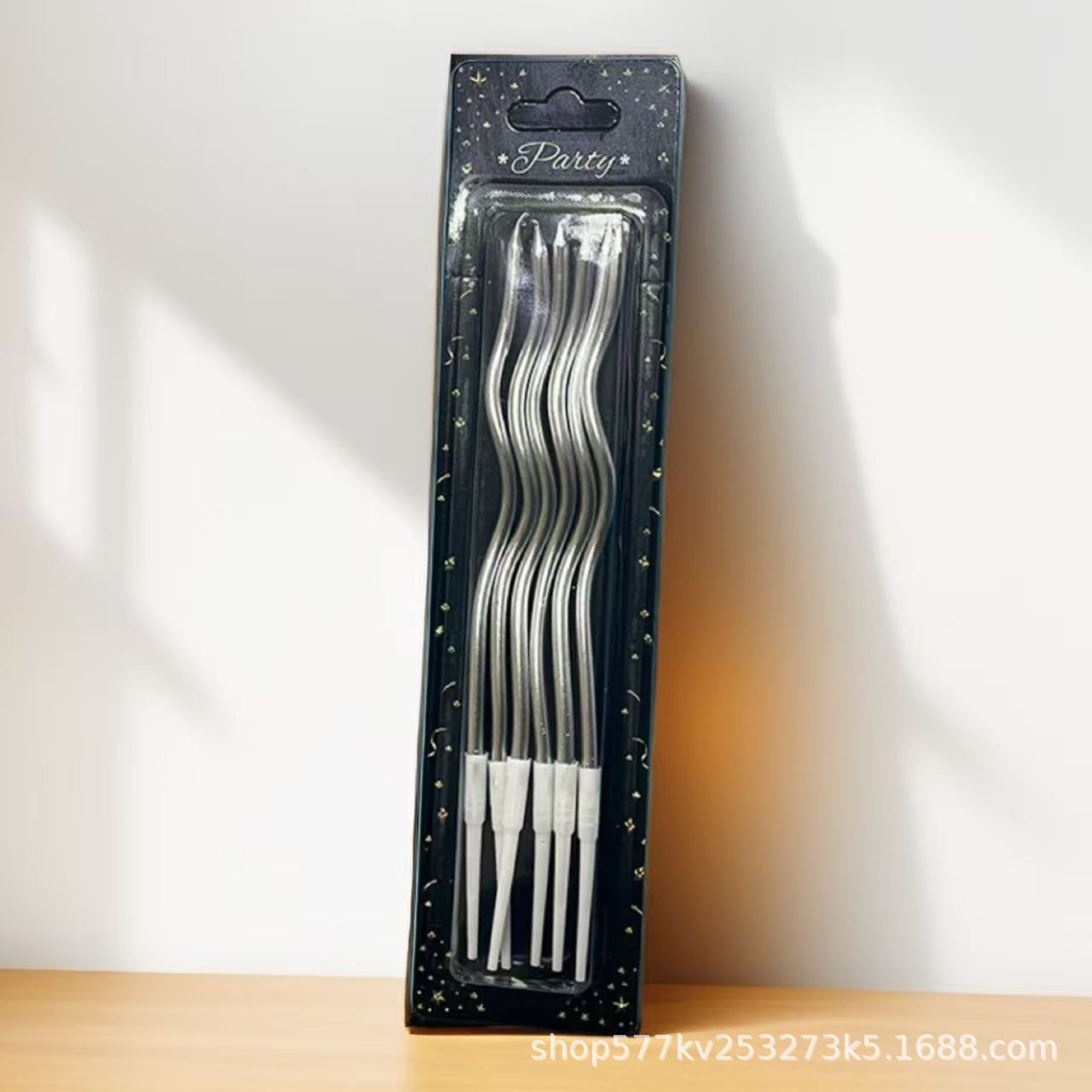 Velas de cumpleaños transfronterizas espirales doradas en forma de torsión productos de decoración de pastel velas de cumpleaños