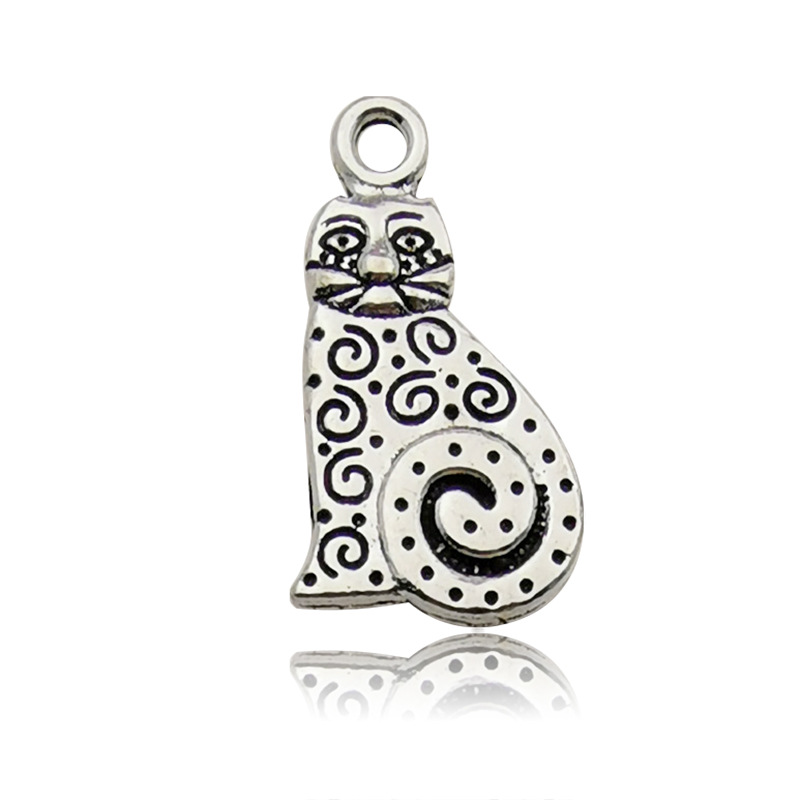 1 고대 실버 고양이 11x20mm-17323/1.4g