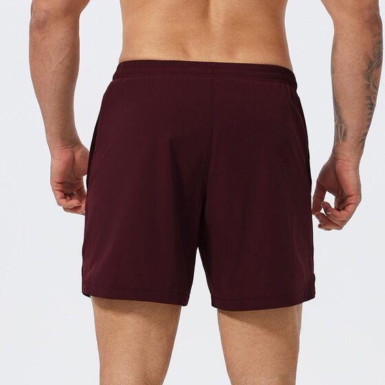 Cross-border European and American men's quick-drying breathable skin-friendly sports fitness double-layer shorts basketball tennis running shorts 1082