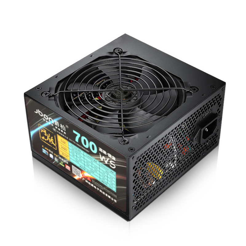 Jobo 700WS Desktop PC Power Supply Rated 600W Mute Dual 6Pin Graphics Power Supply Desktop PC Power Supply