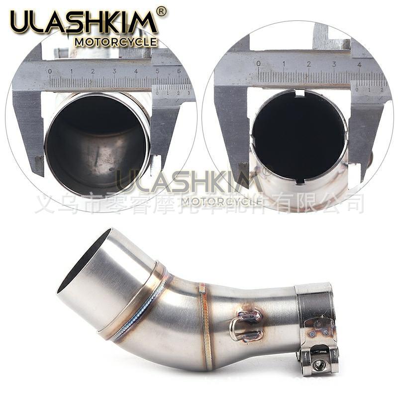 Motorcycle sports car connecting pipe YZF MT03 R3 R25 modified stainless steel front exhaust pipe 51MM universal