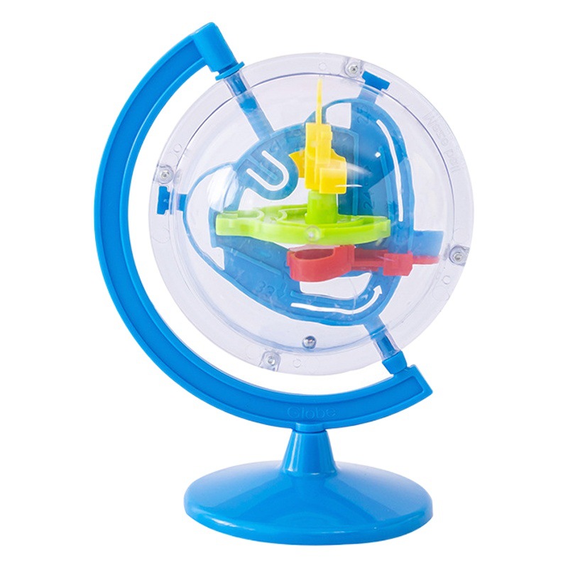 Bola de laberinto de la Tierra de tamaño pequeño Juego de entrada para niños de laberinto de bola de equilibrio tridimensional 3D de inteligencia de 50 pases