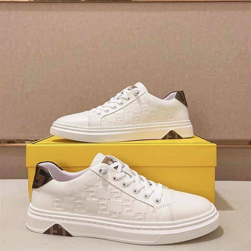 European Men's Sneakers Trendy Brand Top Layer Cowhide European and American Big-Name Hairstylist Casual Breathable Men's Shoes