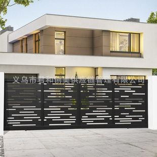 Cnc hollow perspective fence villa gate electric sliding door guardrail stair partition metal cutting board shape