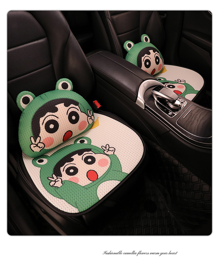Cute Cartoon Crayon Shin New Car Seat Cushion Four Seasons Universal Cyber Popular Half Bag Seat Cover Women's Seat Cushion Winter Seat Cover