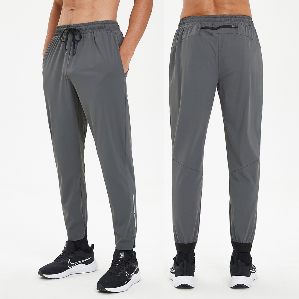 Pantalones deportivos de verano para hombre Lulu, pantalones largos de running transpirables de secado rápido, de seda helada elástica, para fitness, dropshipping transfronterizo