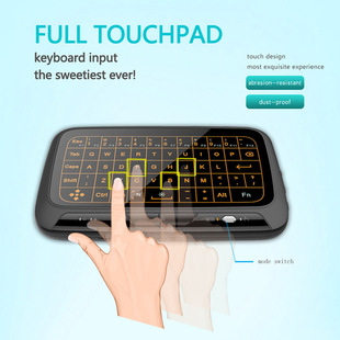 H18 + backlit touch keyboard mini wireless keyboard Air Mouse full screen touch flying Mouse keyboard
