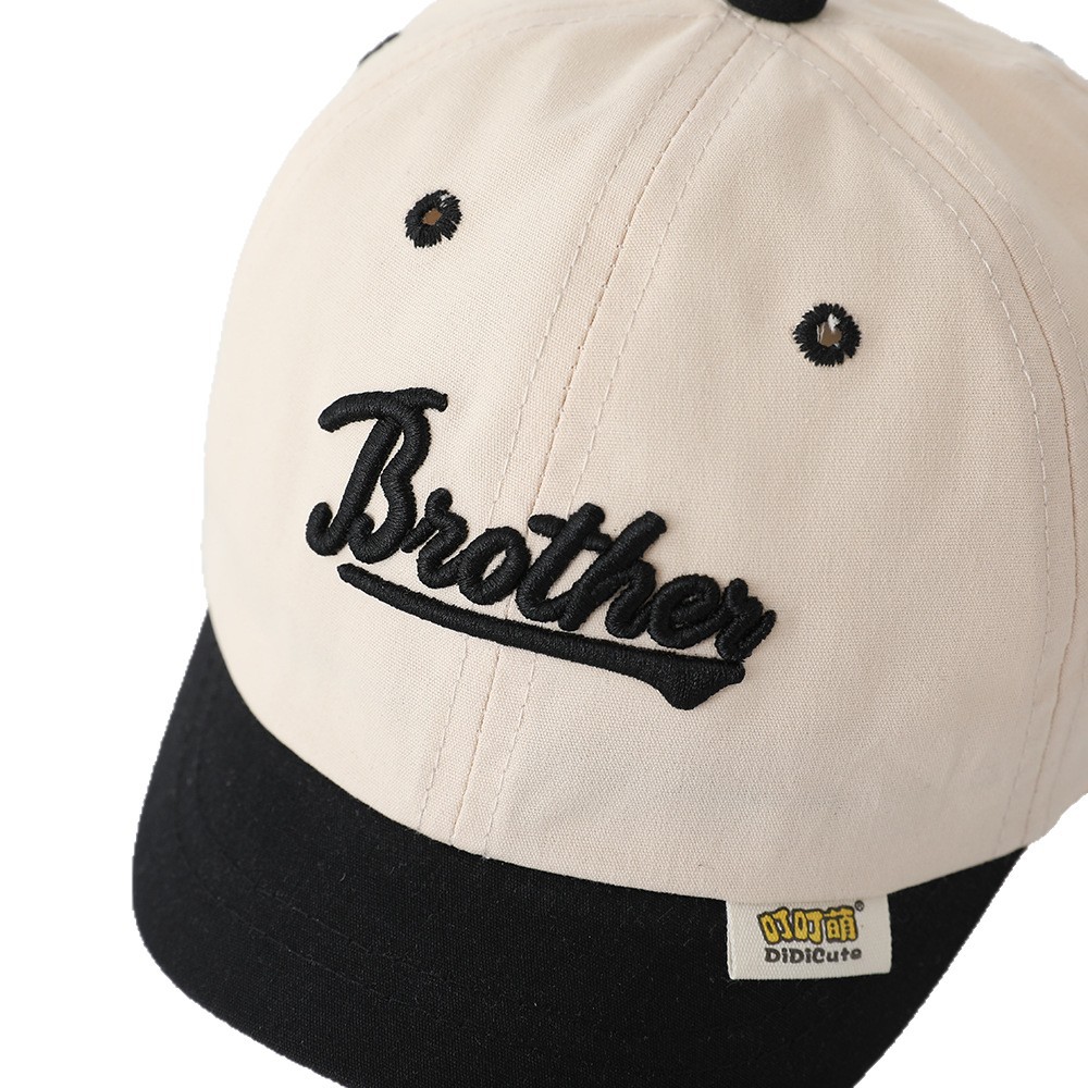 Cappello da sole casual per bambini UPF 50+ con blocchi di colore, cappellino per neonati, primavera/autunno, con visiera corta, cappello da baseball alla moda per bambini._voghion.com