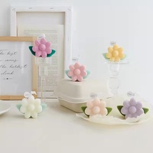 韓系簡約女生可愛花朵香薰個人禮品花形香味蠟燭擺放桌面小裝飾品