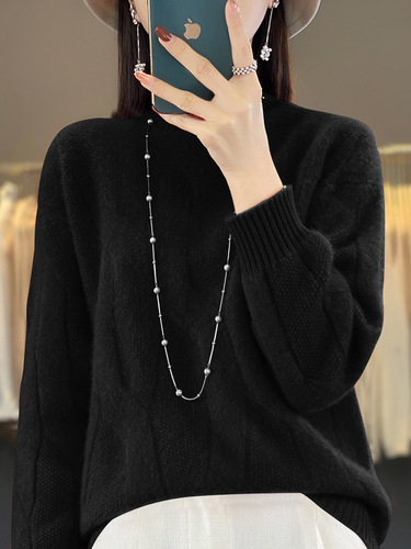 Women's new style for autumn and winter with a base sweater, top, thick sweater