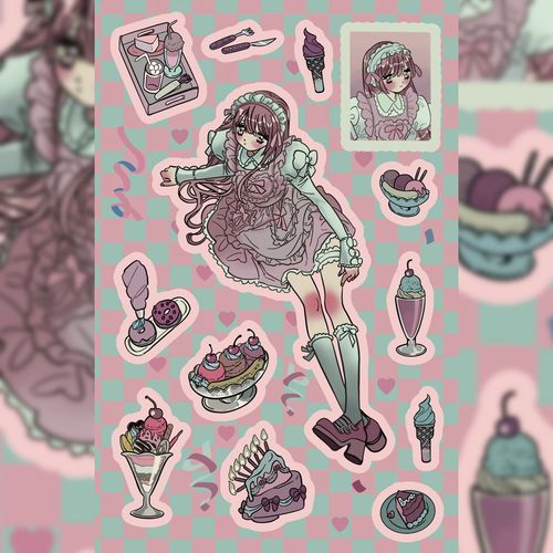 Korean domi sticker book inner page character stickers, ins Korean style goka handmade planner phone case DIY stickers wholesale