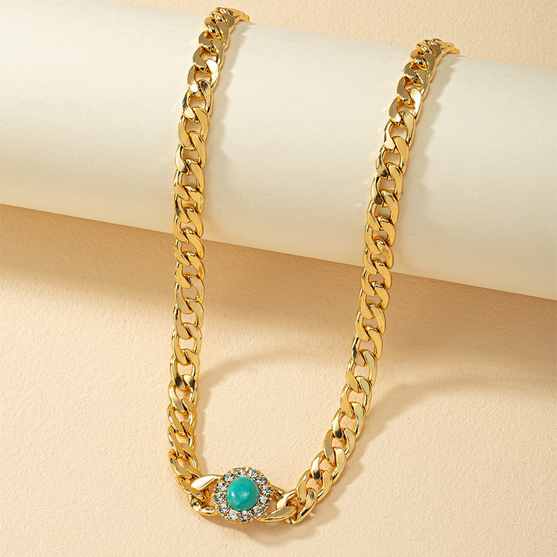 Jewelry With Diamonds Turquoise Necklace Image 2