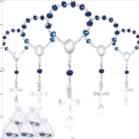 Cross-Border Hot-Selling Crystal Bracelets, Rosary Beads, Communion and Baptism Beaded Bracelets, Car Pendants, Support for Sample Production, Factory Direct Sales