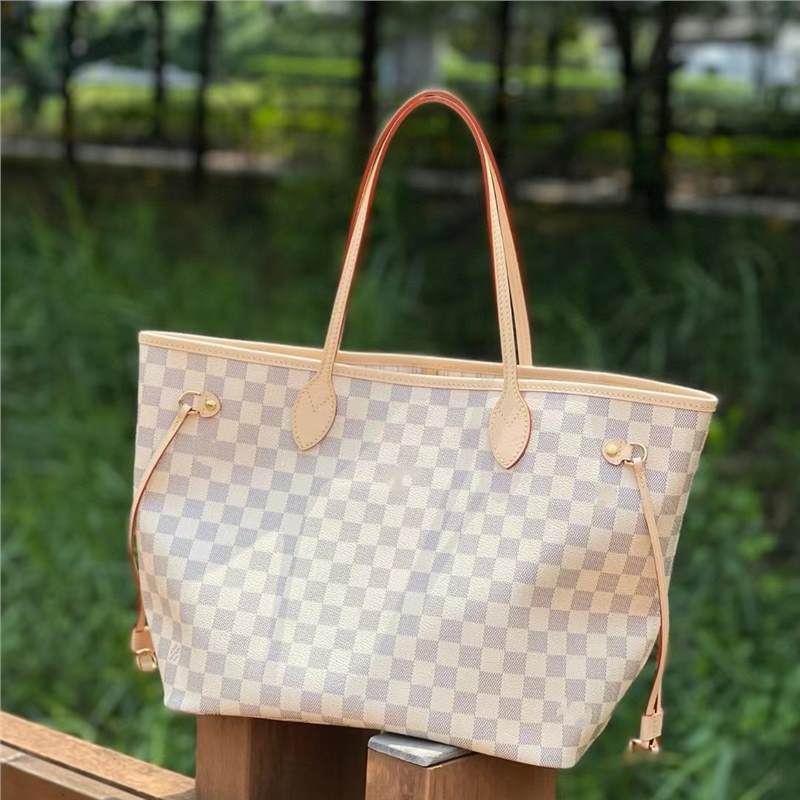 特级版原厂皮白格Neverfull 全钢五金手提包托特包单肩包|undefined