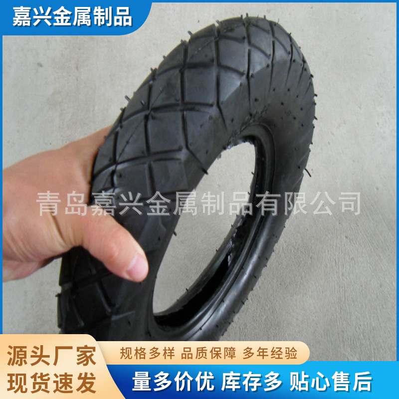 4.00-6轻手推车充气轮胎 6.50-8工具车手推车橡胶轮胎人力批发
