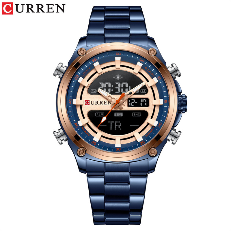 Curren/�����8404��ʿ�����ֱ��˶�����˫��ʾʱ�м�ʱʯӢ���