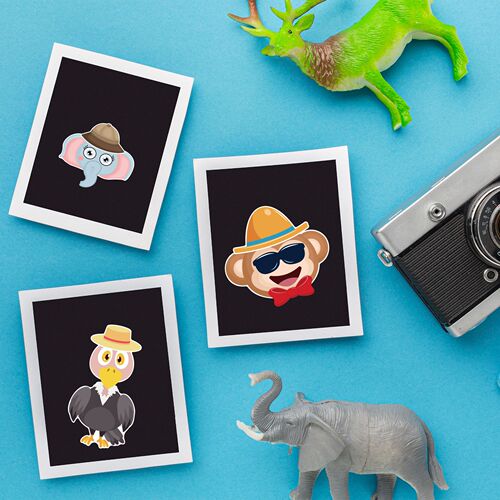 CM2203001 Amazon Cross-border Cartoon Stickers Animal Puzzle DIY Stickers