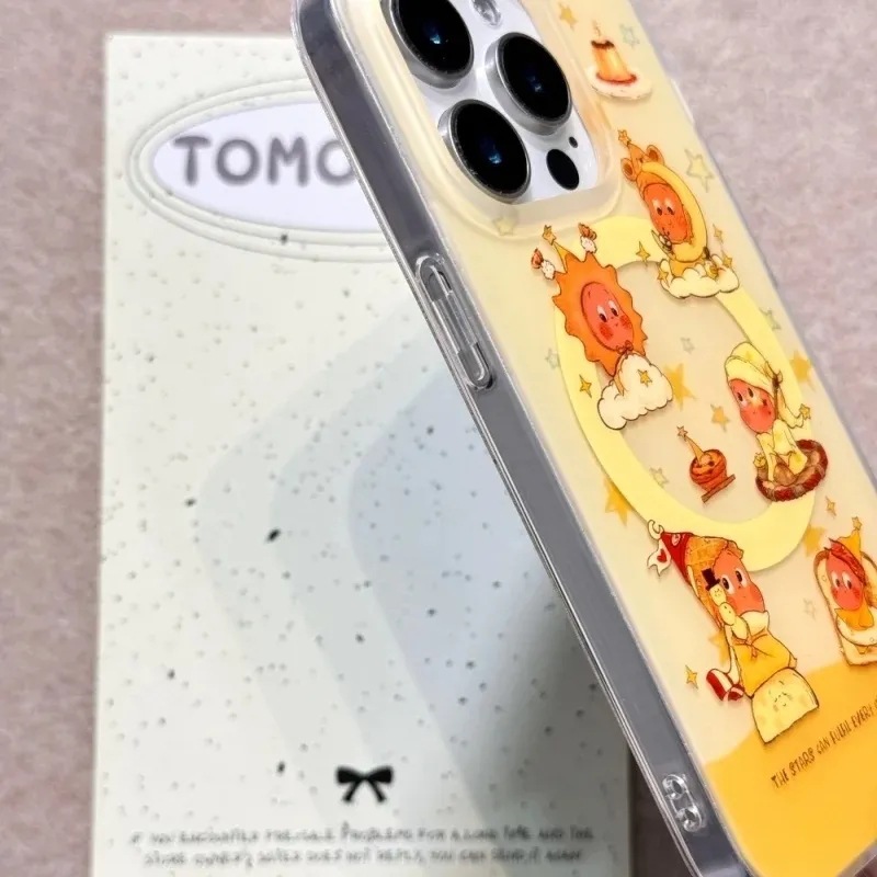 Spraying Craft Magnetic Attraction Cartoon Spraying Cartoon Style Cute Phone Cases Phone Accessories