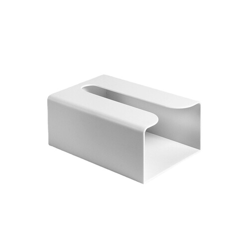 Wall-mounted tissue box, creative bathroom tissue holder, wall-free punch-free plastic toilet paper paper box, paper drawer