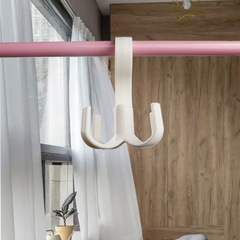 Multifunctional four-claw clothes hanger, swivel hook for hanging bags, hats, scarves, dormitory storage, no drilling required