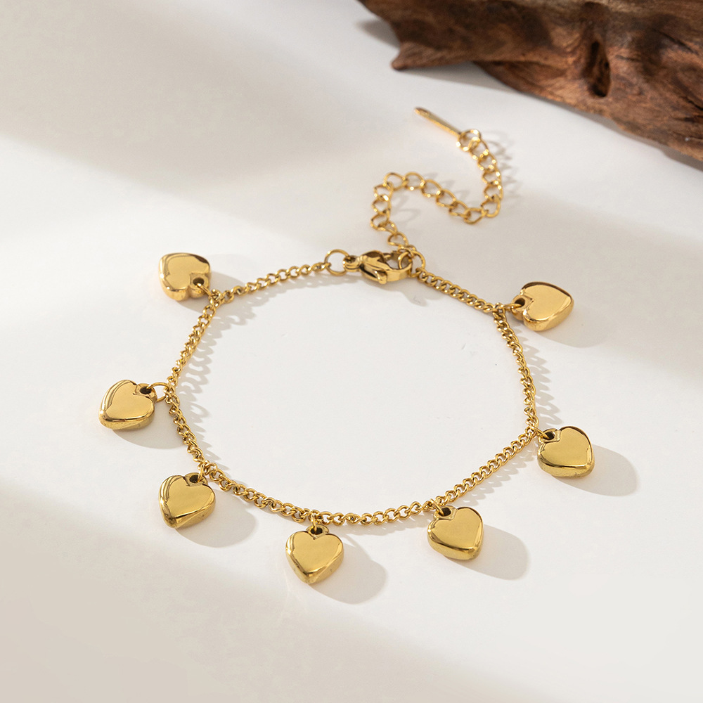 Pulsera de Acero de Titanio de Dongguan, Estilo Europeo y Americano, Diseño de Doble Cadena con Cuchillas, Exagerada, Hip-Hop, para Otoño e Invierno, No se Destiñe, para Mujer