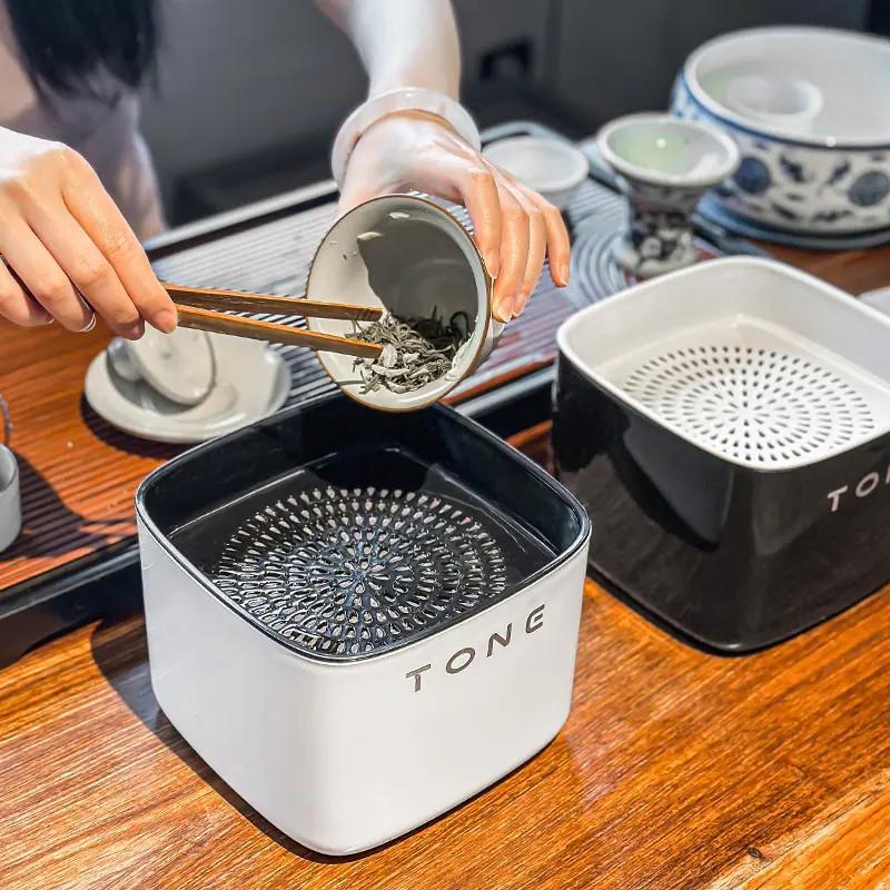 High-Looking Desktop Tea Water Bucket, Small Trash Can, Tea Residue Bucket, Storage Bucket, Sorting Garbage Box, Tea Leaf Draining Bucket, Easy to Use High-Looking Desktop Tea Water Bucket, Small Trash Can, Tea Residue Bucket, Storage Bucket, Sorting Garbage Box, Tea Leaf Draining Bucket, Easy to Use