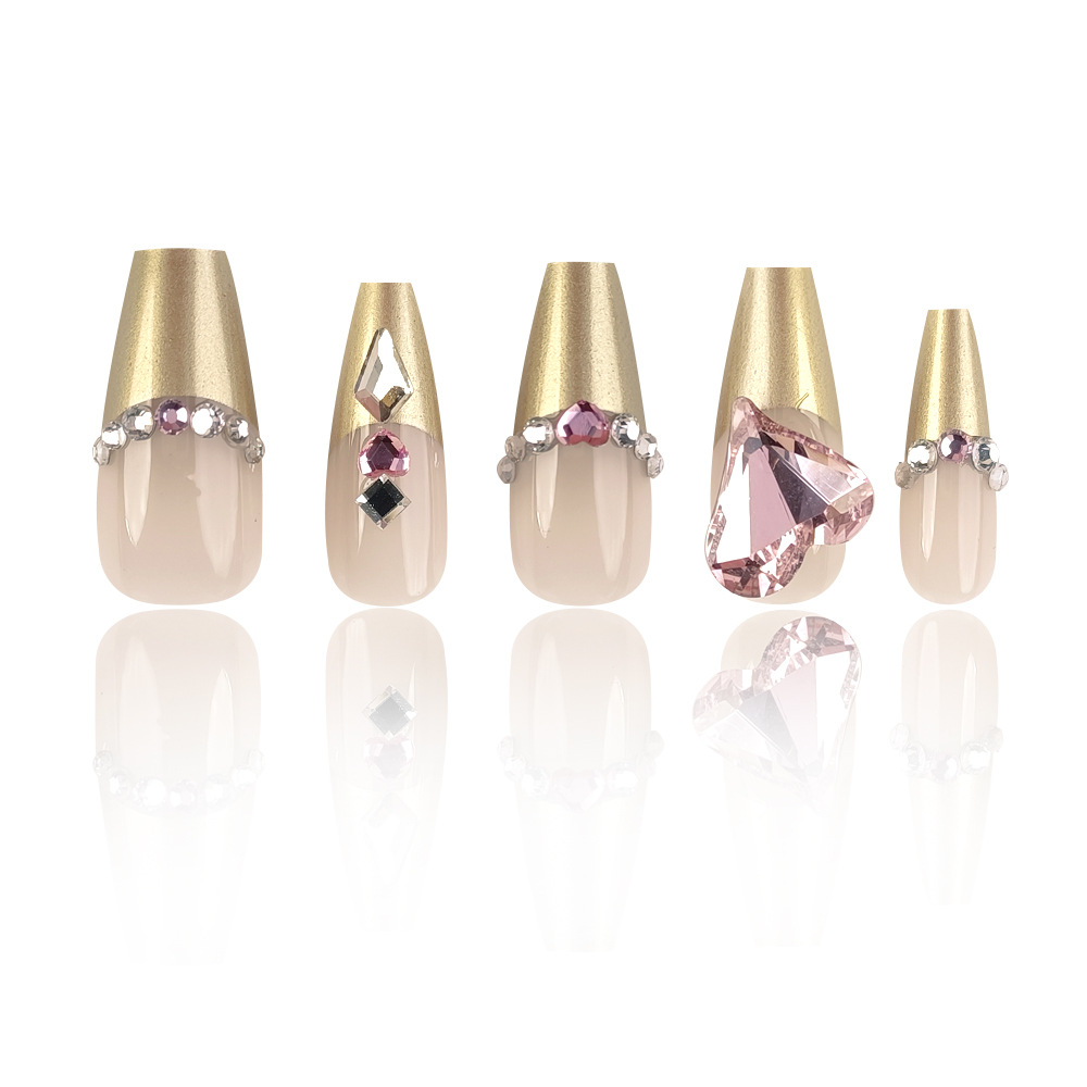 Arte de uñas con forma de corazón para el Día de San Valentín, estilo romántico de lujo ligero, uñas postizas de estilo francés, juego de 24 piezas de pegatinas para uñas. image 5