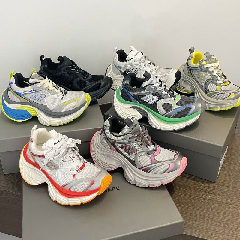 2025 Spring 10XL Dad Shoes for Men and Women, Thick-Soled Show Style, Versatile Retro Thick-Soled Heightening Couple Sports and Casual Shoes