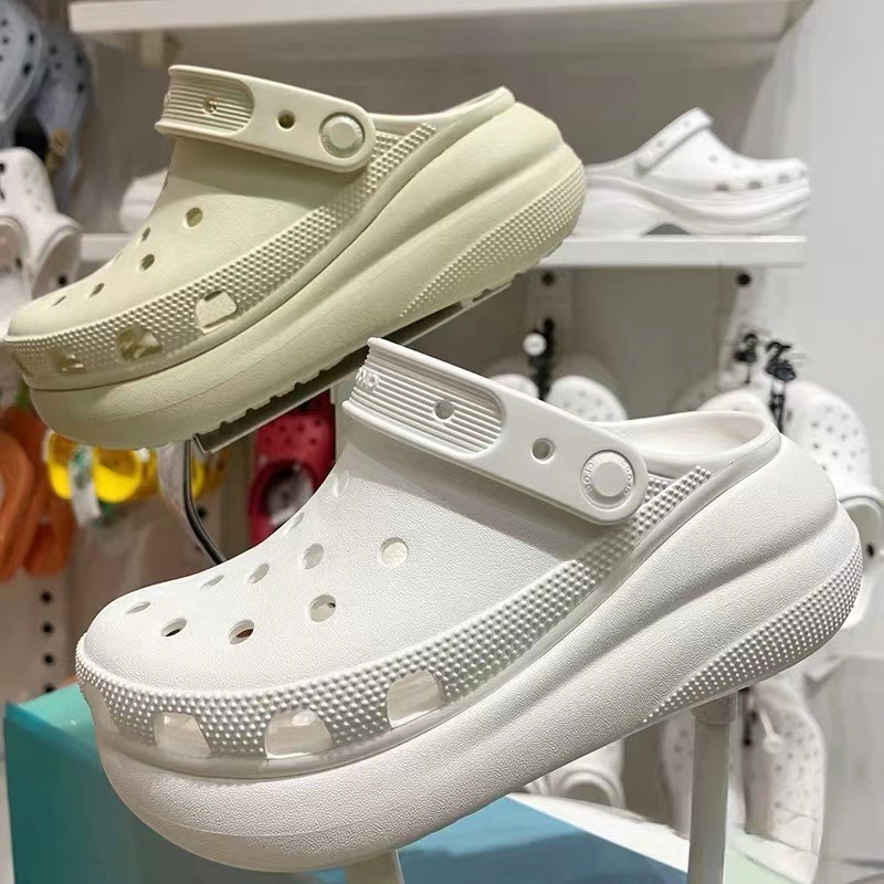 Crocs Women's Clogs Authentic Cloud Clogs Height-Increasing Shoes for Women Outdoor Thick-Soled Puff Style Crocs Women's Clogs Authentic Cloud Clogs Height-Increasing Shoes for Women Outdoor Thick-Soled Puff Style