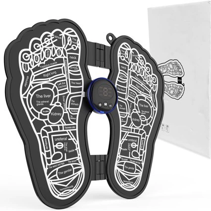 Массажер для ног из пластика, миниатюрный, для точечного массажа, с функцией EMS-электротерапии, подарок для пожилых людей.