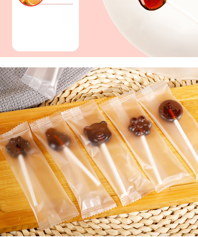 Autumn Pear Paste Lollipops with Vitamin C Hard Candy 10 Individually Wrapped Pieces 80g in use