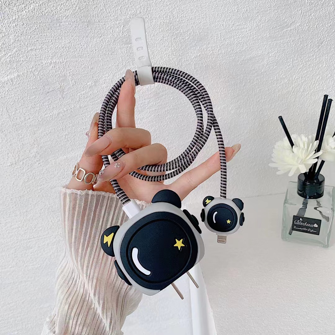 2023 nuevo cargador de dibujos animados cubierta protectora adecuada para Apple carga rápida cabeza 18/20W estándar europeo estándar americano aplicable