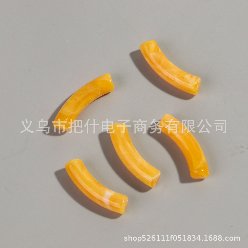 20颗/包弯管亚克力单色混色管珠DIY项链手饰项链发簪饰品配件批发|undefined