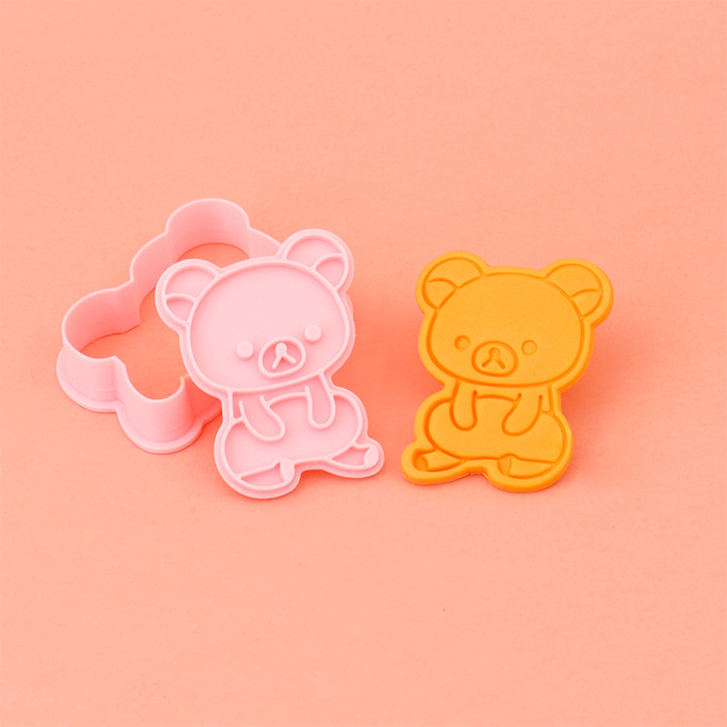 Molde para galletas de Rilakkuma simulado, herramienta creativa para hornear fondant, molde para galletas de animales con impresión de fondant para bollos al vapor image 9