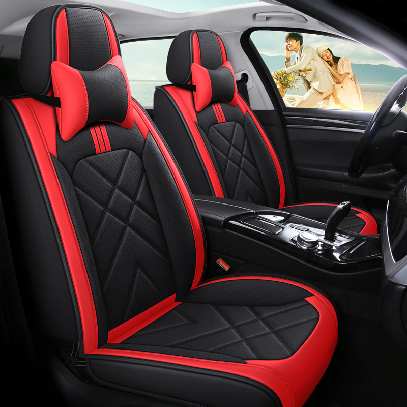 Foreign Trade Cross-border International Station Seat Cushion Pineapple Color Full Leather Universal Five-seat Car Seat