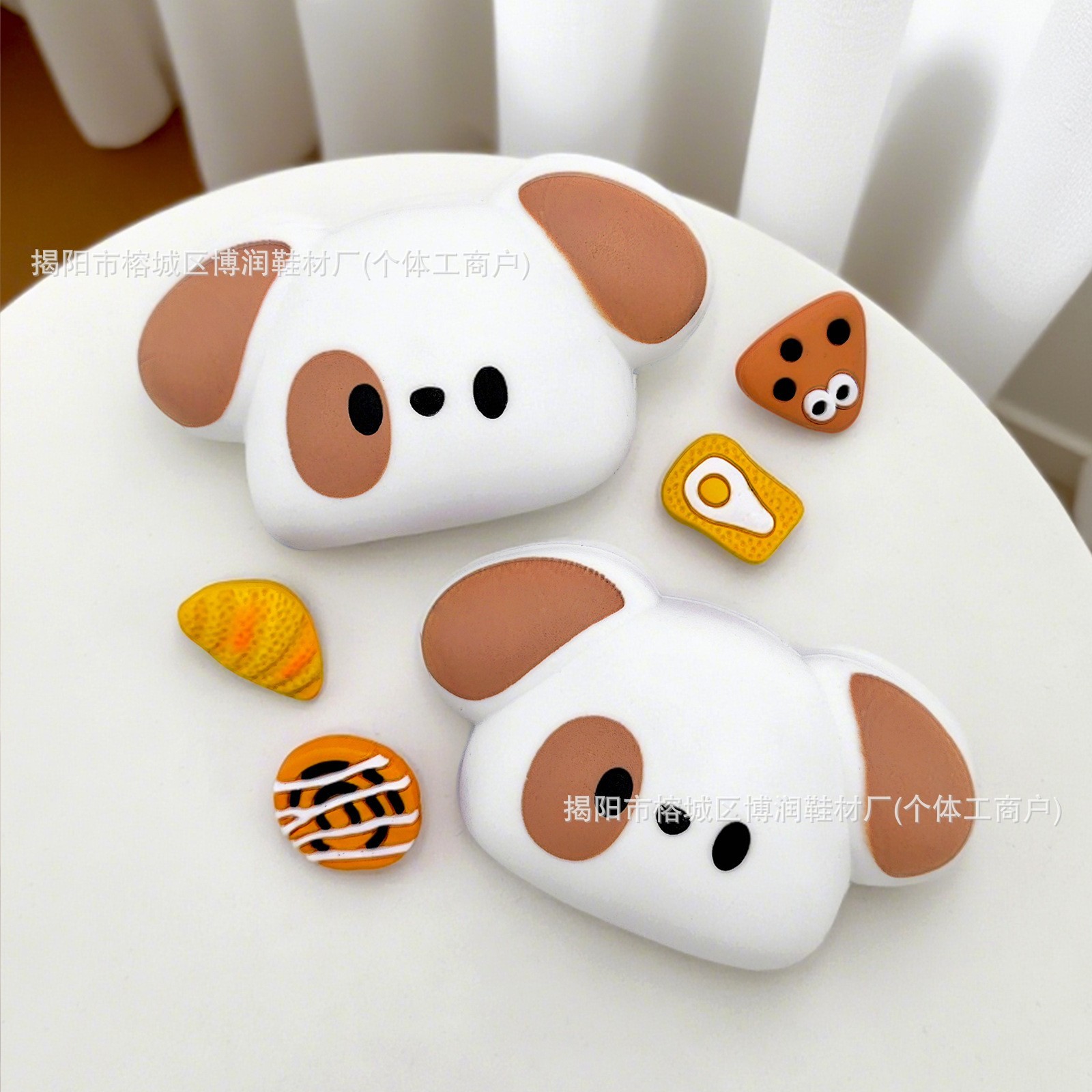 귀여운 강아지 머리 (단추 부착형, 바로 사용 가능)