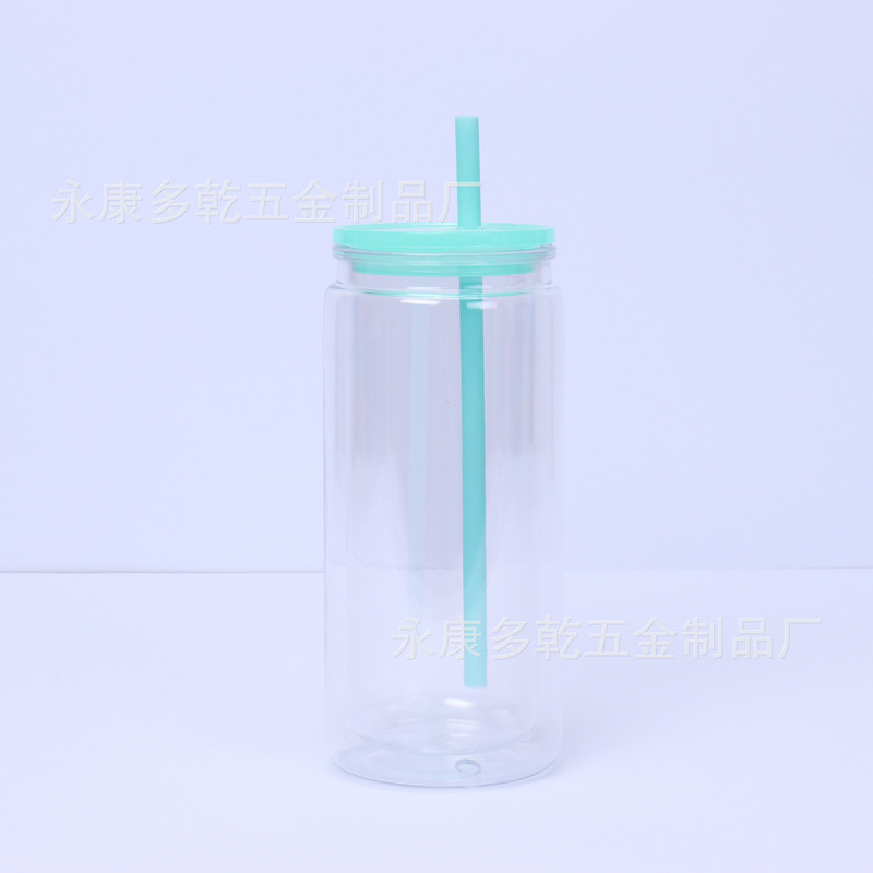 新品16オンスカラープラスチックメイソンカップカラーゼリースノーボールカップストローカップ20オンス二重プラスチックカップ|undefined