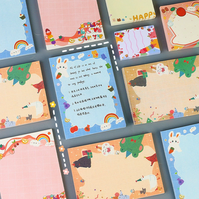 Креативная мультяшная большая бумага для заметок 50 антипригарная офисная полоса для сообщений для заметок для учеников начальной школы
