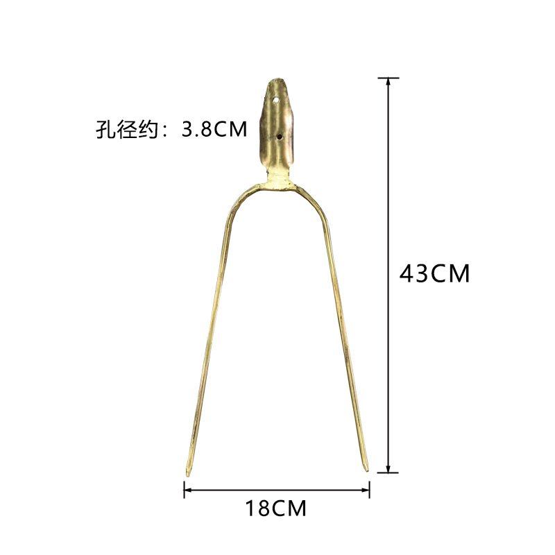 农用工具两齿实心钢叉草叉落叶叉两股铁叉子