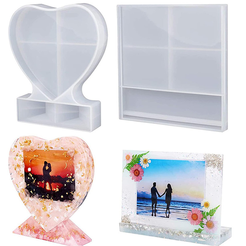 Drop glue diy resin epoxy large love photo frame cut face photo frame silicone mold jewelry spot wholesale Drop glue diy resin epoxy large love photo frame cut face photo frame silicone mold jewelry spot wholesale