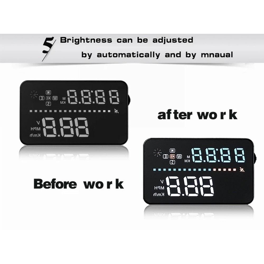 A3 3.5inch Car Hud Head-Up Display Projector Gps Speedometer Obd2 Car Speed Warning