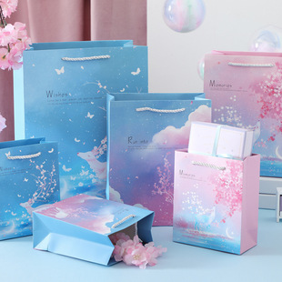 Fantasy elk series gift bag exquisite birthday gift bag portable paper bag holiday gift hand bag