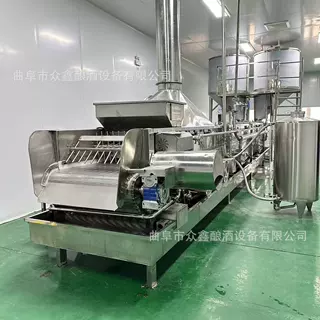 酿酒自动蒸饭机高效黄酒米酒甜酒泡粮蒸粮拌曲下曲一体机源头工厂