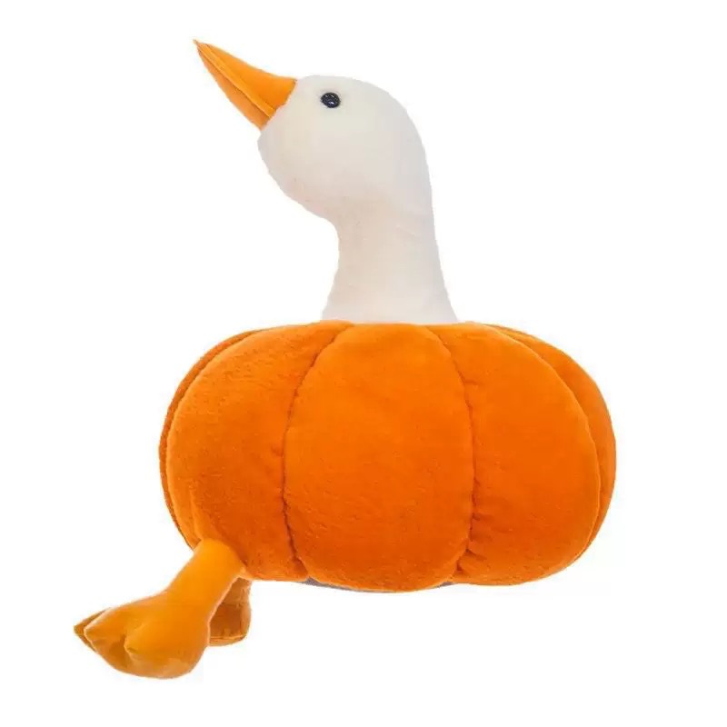 Cute Pumpkin Duck Doll Creative Plush Toy Sleeping Pillow Funny Best Friend Birthday Gift Wholesale