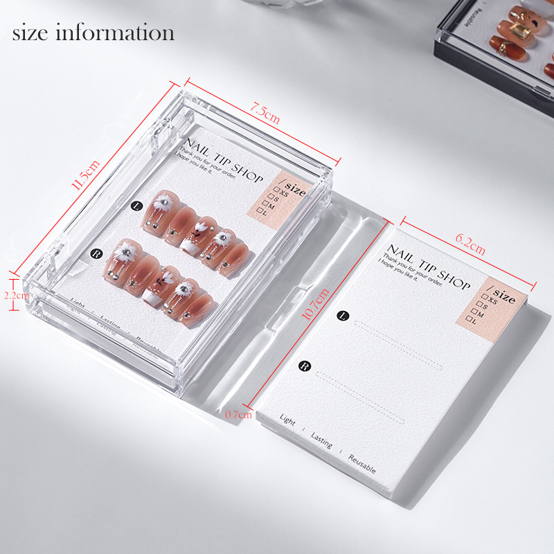Wholesale wear nail art display box transparent high jewelry Nail Box small gift necklace storage box