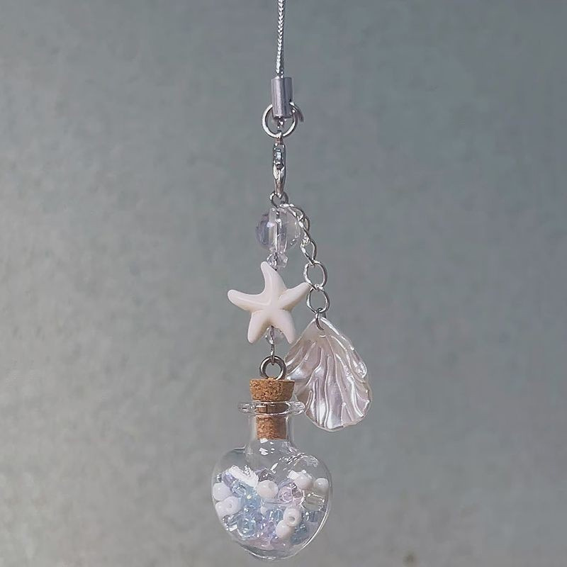 Artistic Fresh Lanyard Transparent Jellyfish Beaded Design Healing Series Phone Chain Anti-Lost Strap Best Friend Style_voghion.com